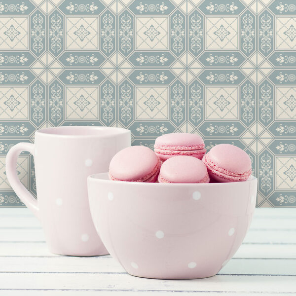 Adesivo de Azulejo Azul Porcelana 20x20 cm com 12un