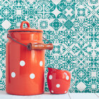 Adesivo de Azulejo Azul Turquesa Caribe 10x10 cm com 100un