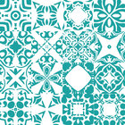 Adesivo de Azulejo Azul Turquesa Caribe 15x15 cm com 36un