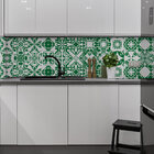 Adesivo De Azulejo Capim Limão 20x20 Cm Com 12un