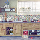 Adesivo de Azulejo Colorido 20x20 para Cozinha Vila Velha 24un