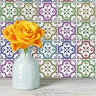 Adesivo de Azulejo Colorido Domini 20x20 cm com 24un