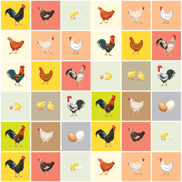 Adesivo de Azulejo Cozinha Galinhas 15x15cm 18un