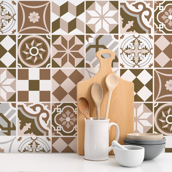 Adesivo de Azulejo Cozinha Geometrico 15x15cm 18un