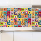 Adesivo de Azulejo Cozinha Pop Art Food 20x20cm 12un