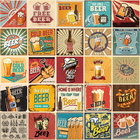 Adesivo de Azulejo Cozinha Vintage Beer 10x10cm 50un