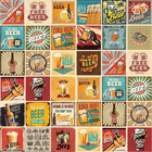 Adesivo de Azulejo Cozinha Vintage Beer 20x20cm 24un