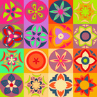 Adesivo de Azulejo Flores 20x20 cm com 12un