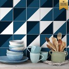 Adesivo De Azulejo Geométrico Azul