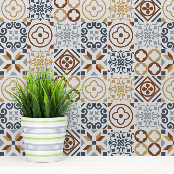 Adesivo de Azulejo Hidráulico Angra 15x15 cm com 36un