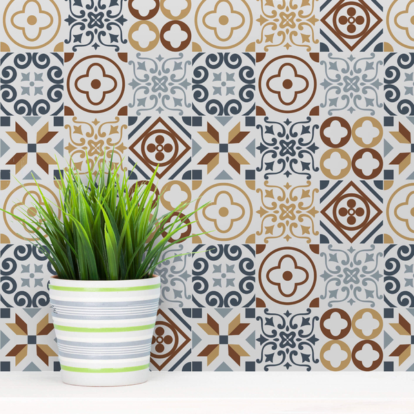 Adesivo de Azulejo Hidraulico Angra 20x20 cm com 24un