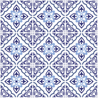 Adesivo de Azulejo Hidráulico Azul Clássico 10x10cm 100un
