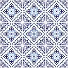 Adesivo de Azulejo Hidráulico Azul Clássico 20x20cm 12un