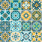 Adesivo de Azulejo Hidráulico Rococó 10x10cm com 100un