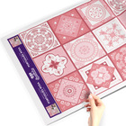 Adesivo de Azulejo Hidráulico Rosa 10x10cm 100un