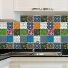 Adesivo De Azulejo - Indiano - 15cm X 15cm - 24un - 085azpe