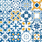 Adesivo De Azulejo - Ladrilho Hidráulico - 10cm X 10cm - 16un