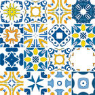 Adesivo De Azulejo - Ladrilho Hidráulico - 10cm X 10cm - 16un