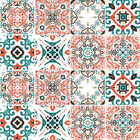 Adesivo De Azulejo - Ladrilho Hidráulico - 10cm X 10cm - 16un