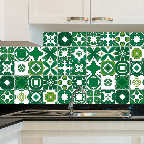 Adesivo De Azulejo - Ladrilho Hidráulico - 15cm X 15cm - 24un