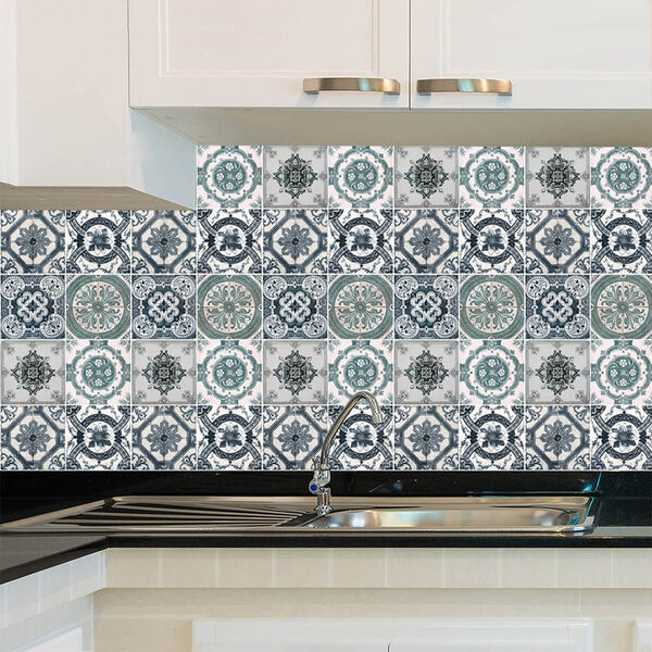 Adesivo De Azulejo - Ladrilho Hidráulico - 15cm X 15cm - 24un