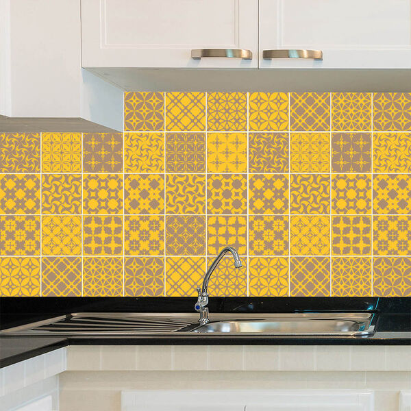 Adesivo De Azulejo - Ladrilho Hidráulico - 20cm X 20cm - 24un