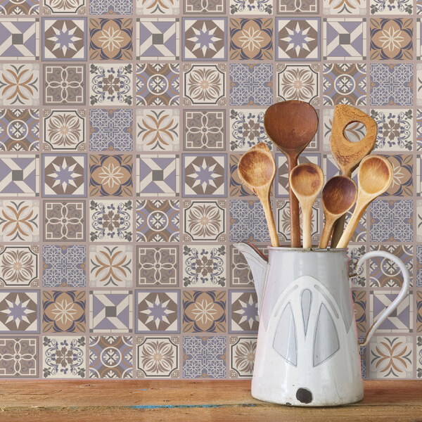 Adesivo de Azulejo Lavanda 20x20 cm com 12un