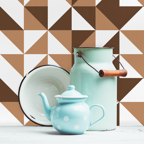 Adesivo de Azulejo Marrom Brooklyn 10x10 cm com 50un