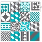 Adesivo De Azulejo Mix Peniche - Mix Peniche Turquesa