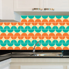 Adesivo De Azulejo - Ondas - 15cm X 15cm - 24un - 038azpe