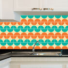 Adesivo De Azulejo - Ondas - 20cm X 20cm - 24un - 038azme