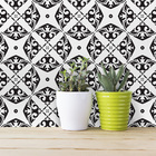 Adesivo de Azulejo Preto e Branco Mirandela 15x15 cm 36un