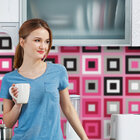 Adesivo de Azulejo Rosa para Cozinha 10x10 cm com 100un