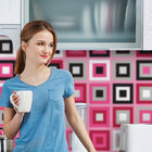 Adesivo de Azulejo Rosa para Cozinha 20x20 cm com 24un