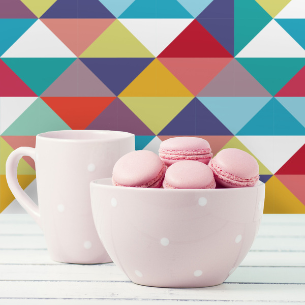 Adesivo de Azulejo Triângulos Coloridos 10x10 cm com 50un