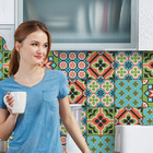 Adesivo de Azulejo Verde Cacto 10x10 cm com 100un