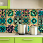 Adesivo de Azulejo Verde Cantanhede 15x15 cm com 36 un