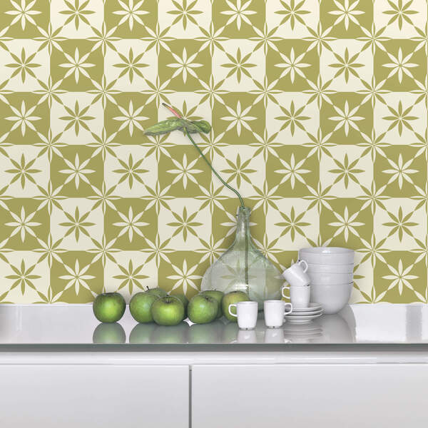 Adesivo de Azulejo Verde Erva Doce 15x15 cm com 36un