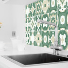 Adesivo de Azulejo Verde Vila do Conde 20x20 cm com 24un