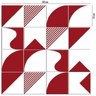 Adesivo De Azulejo Vermelho 2d