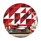 Adesivo De Azulejo Vermelho Geometrico