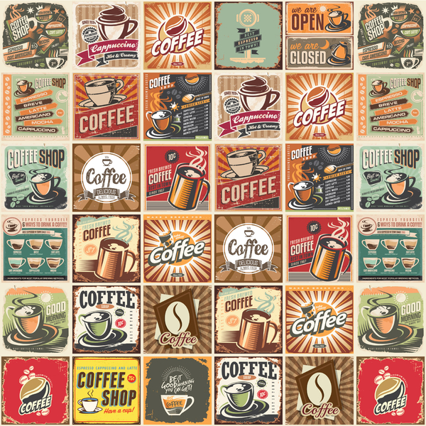 Adesivo de Azulejo Vintage Coffee Cozinha 15x15cm 36un