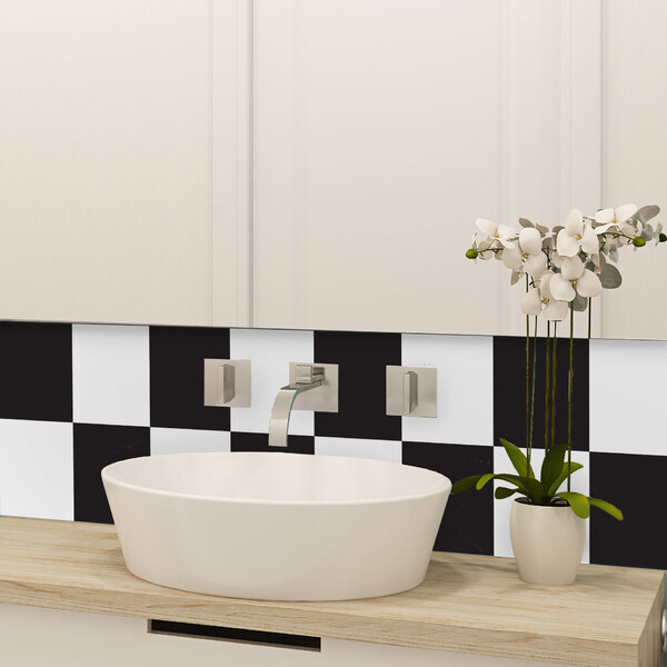 Adesivo de Azulejo Xadrez 10x10 cm com 50un