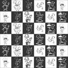 Adesivo De Azulejos Itens Cozinha Preto E Branco