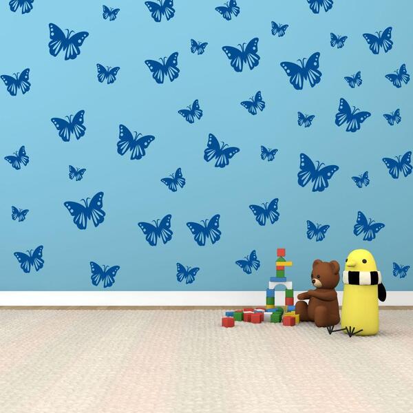 Adesivo De Borboleta Kit 68 De Diversos Tamanho Para