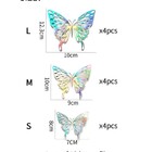 Adesivo de Borboletas Auto Relevo Holográfica Furtacor Decora