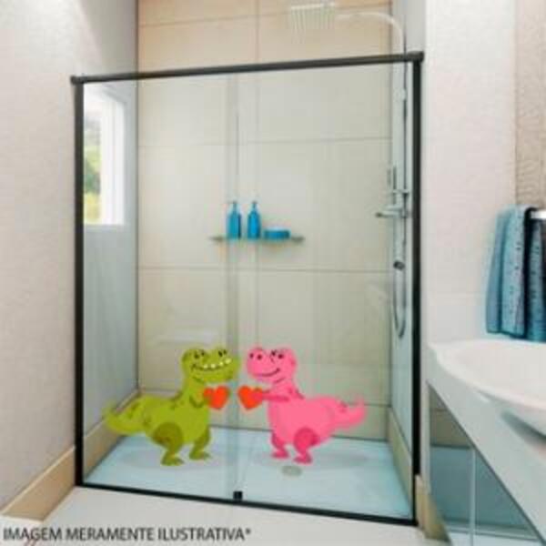 Adesivo De Box Dinossauros Apaixonados Medida:70 X 33 Cm