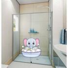 Adesivo De Box Elefante No Banho 40 X 40 Cm