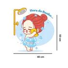 Adesivo De Box Hora Do Banho Medida:46 X 50 Cm