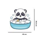 Adesivo De Box Panda No Banho Medida:40 X 40 Cm
